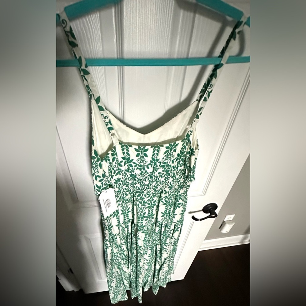 ‼️RARE‼️🎸LeiMarie🎸🔥NWT🔥Skies Are Blue MIDI Sundress in Kelly Green/White—S - Picture 15 of 16